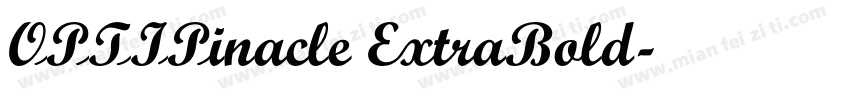 OPTIPinacle ExtraBold字体转换